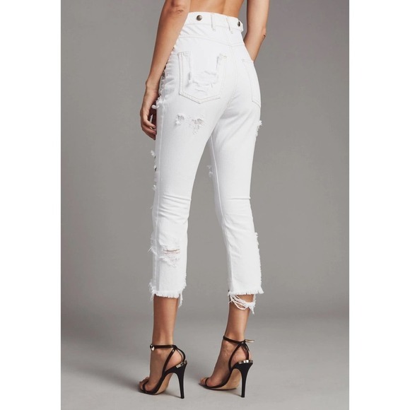 SER.O.YA OMAR DROP BOYFRIEND JEAN WHITE - Picture 5 of 8